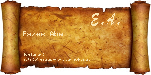 Eszes Aba névjegykártya